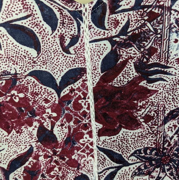 LUCKY BRAND Gauzy Floral Top Sz L - Picture 7 of 13